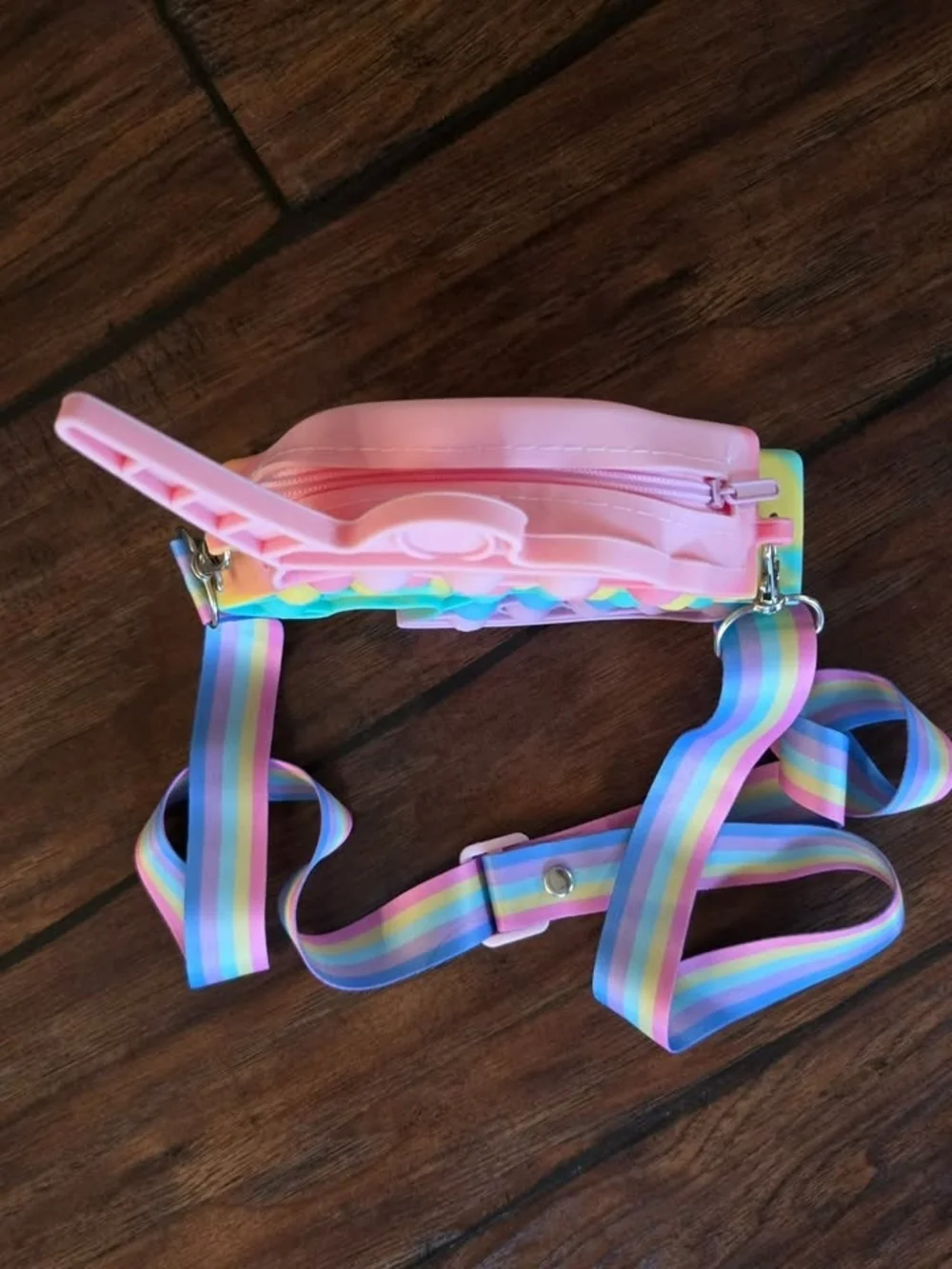 NWOT Rainbow Unicorn Pop-It Crossbody Bag for Kids